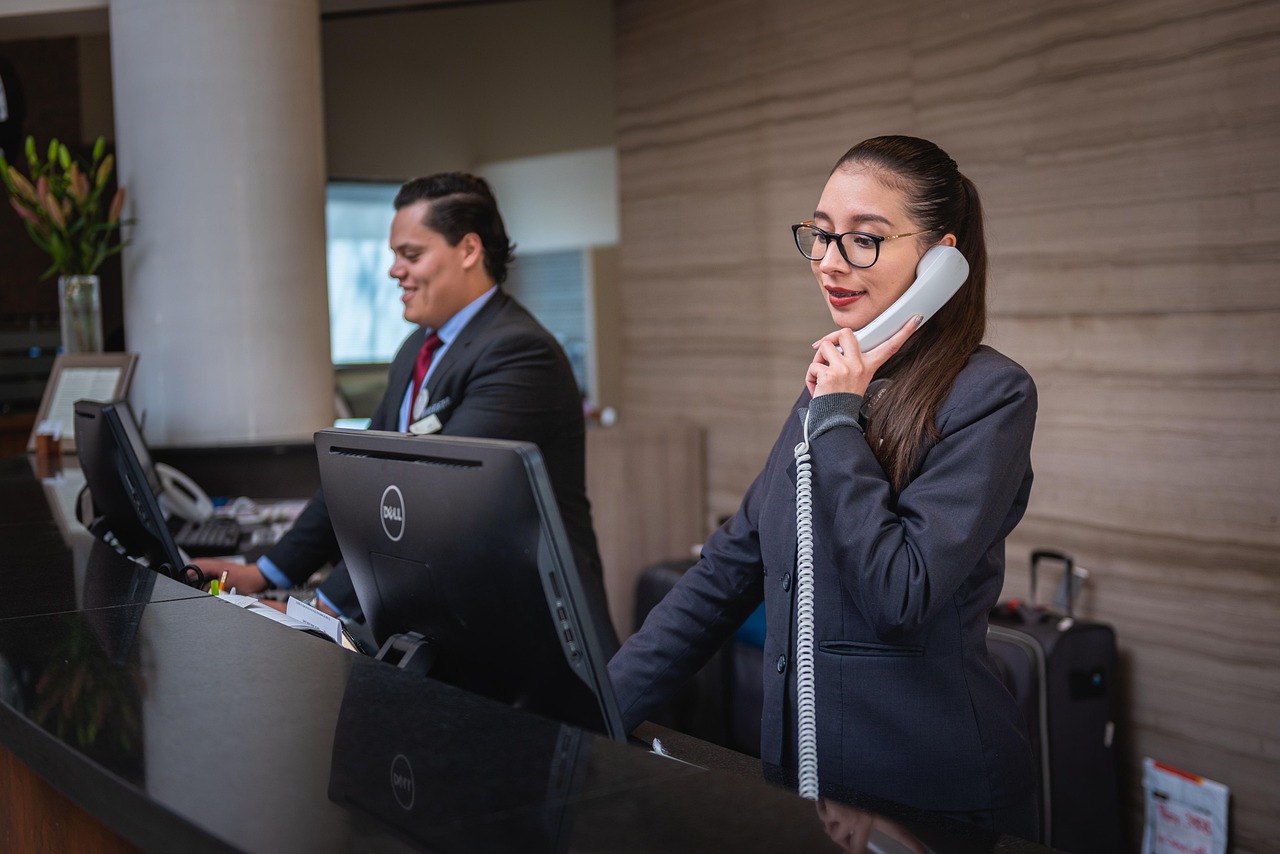 Receptionists, phone call, hotel — Efficient and Affordable HVAC Services from Callidus Air